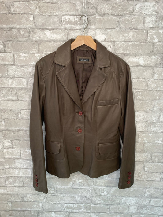 Tahari Size M Brown Leather