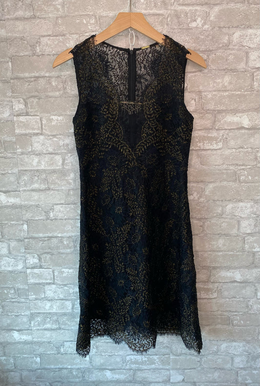 Elie Tahari Size XS/2 Black/Gold Dress