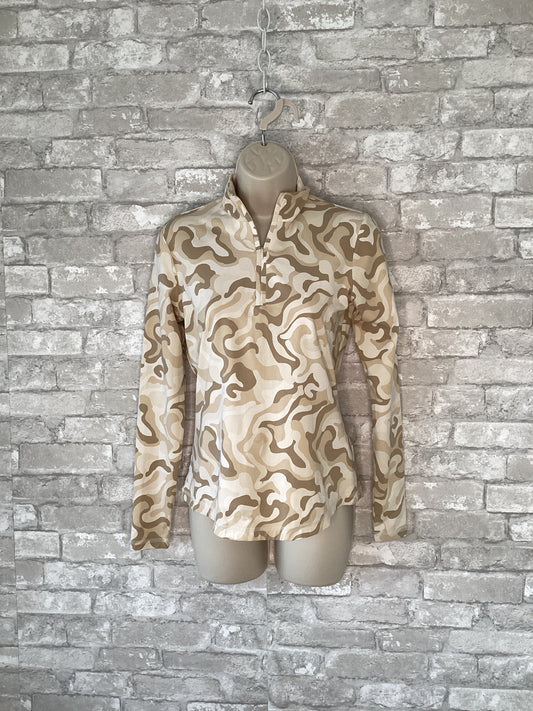 J McLaughlin Size XS Kahki/Cream Shirt