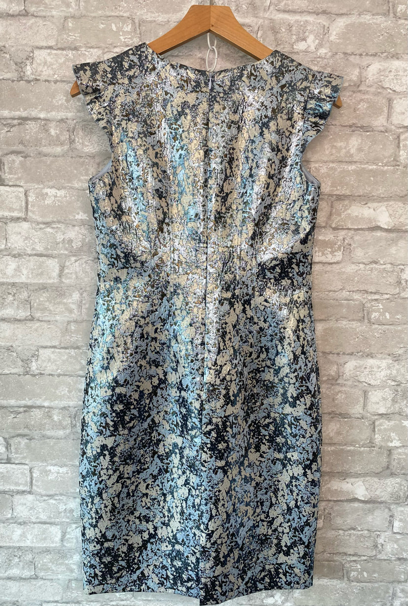 Elie Tahari Size XS/2 blue/silver Dress